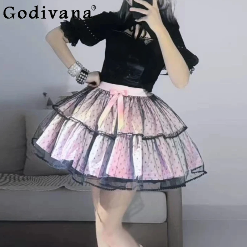 New Elegant Lolita Black Pink Cute Female Loose Cake SK Skirt Fashion Versatile Age-reducing Sexy Short A-line Princess Skirts
New Elegant Lolita Black Pink Cute Female Loose Cake SK Skirt Fashion Versatile Age-reducing Sexy Short A-line Princess Skirts