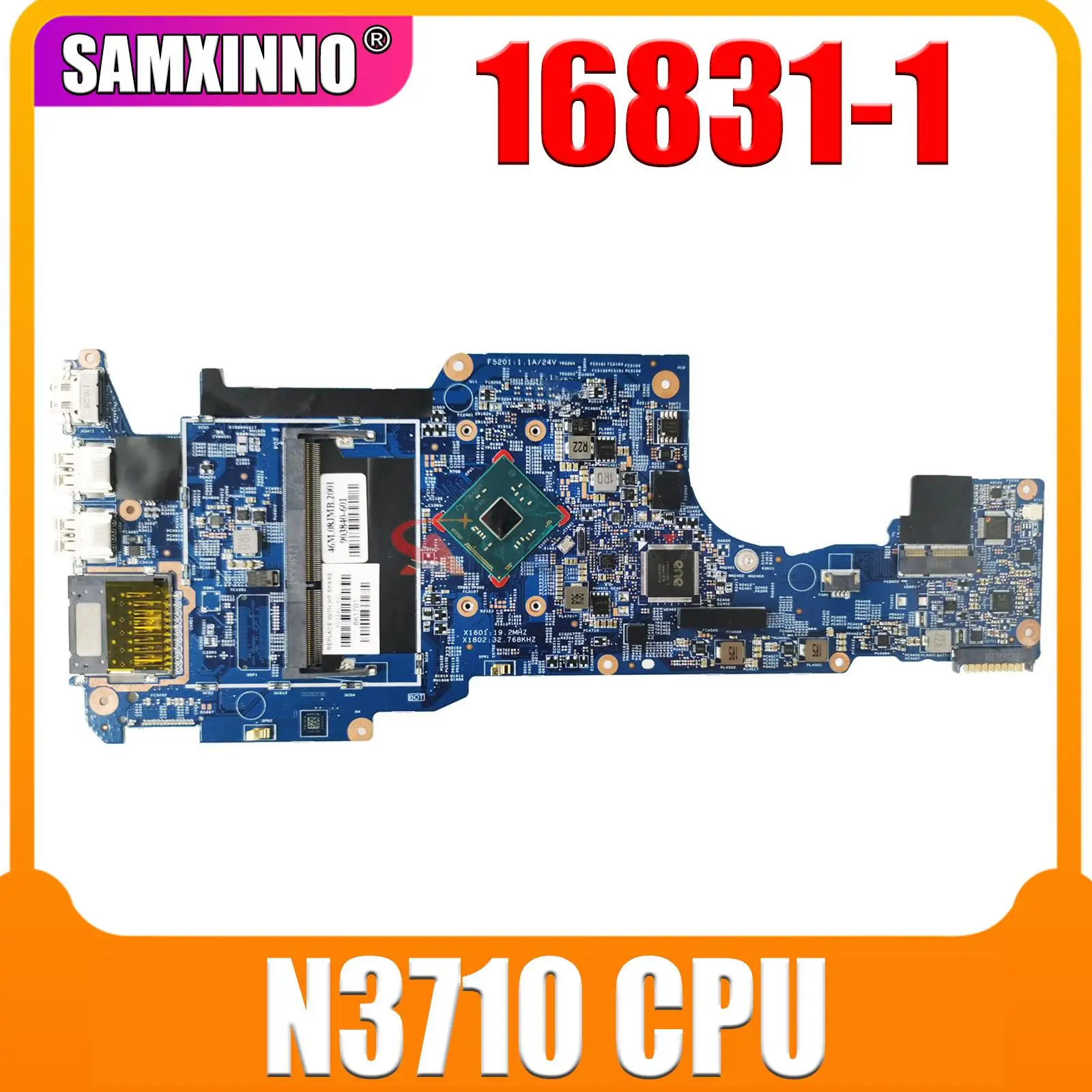 For HP Pavilion 13-U Laptop Motherboard 16831-1 With N3710 CPU N3710GM 100% Fully Tested Tested OK
For HP Pavilion 13-U Laptop Motherboard 16831-1 With N3710 CPU N3710GM 100% Fully Tested Tested OK