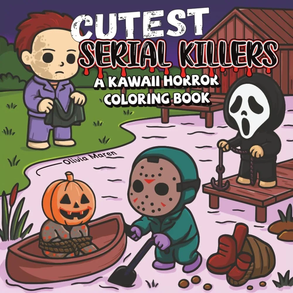 Stress Relief Coloring Book for Adults Art Therapy Cute Serial Killers Christmas Gift Drawing Supplies Relaxation Men Women
Stress Relief Coloring Book for Adults Art Therapy Cute Serial Killers Christmas Gift Drawing Supplies Relaxation Men Women