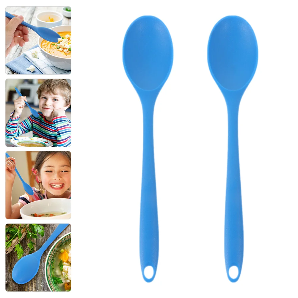 2 Pcs Nonstick Pan Silicone Spoon Serving Coffee Mixing Multi-function Blue Soup Heat Resistant Basting
2 Pcs Nonstick Pan Silicone Spoon Serving Coffee Mixing Multi-function Blue Soup Heat Resistant Basting