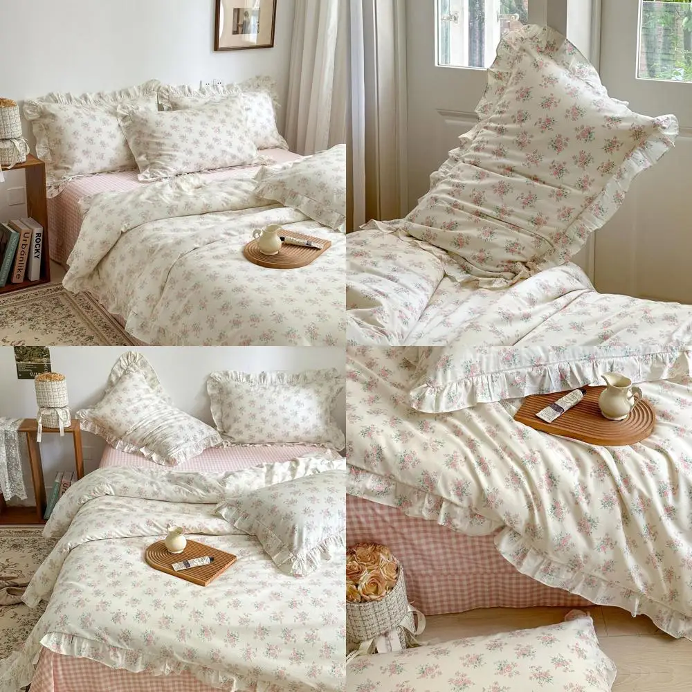 Queen Size Cotton Rule Lace Duvet Cover Set - Pink Floral Cottagecore Bedding with Zipper, Soft Aesthetic for Girls
Queen Size Cotton Rule Lace Duvet Cover Set - Pink Floral Cottagecore Bedding with Zipper, Soft Aesthetic for Girls