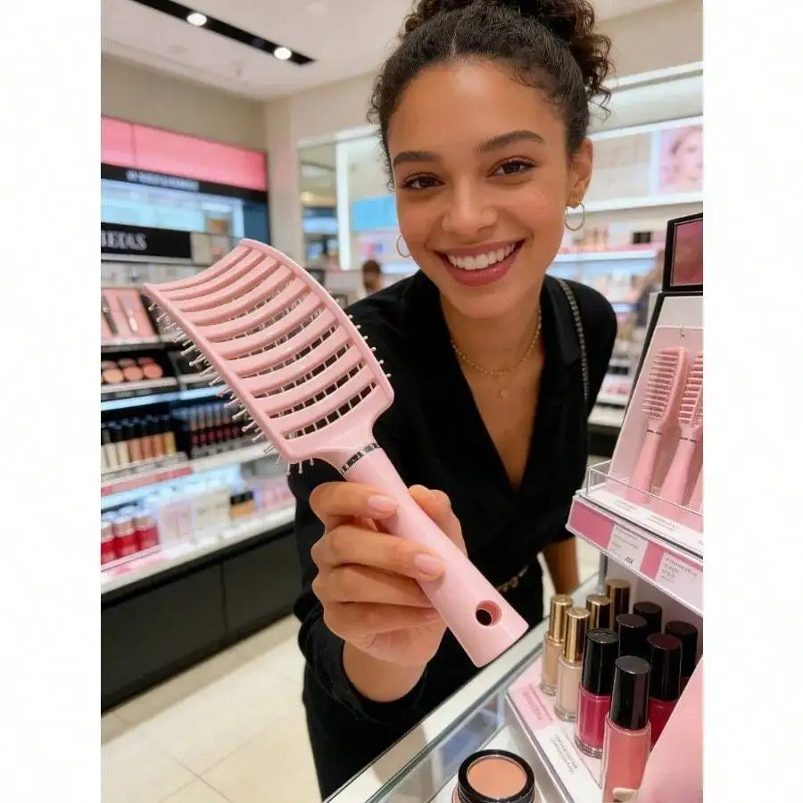 Pink Vented Detangling Hair Brush For Women Curved Scalp Massage Comb Anti-Static Wet Dry Hairbrush Travel Friendly
Pink Vented Detangling Hair Brush For Women Curved Scalp Massage Comb Anti-Static Wet Dry Hairbrush Travel Friendly