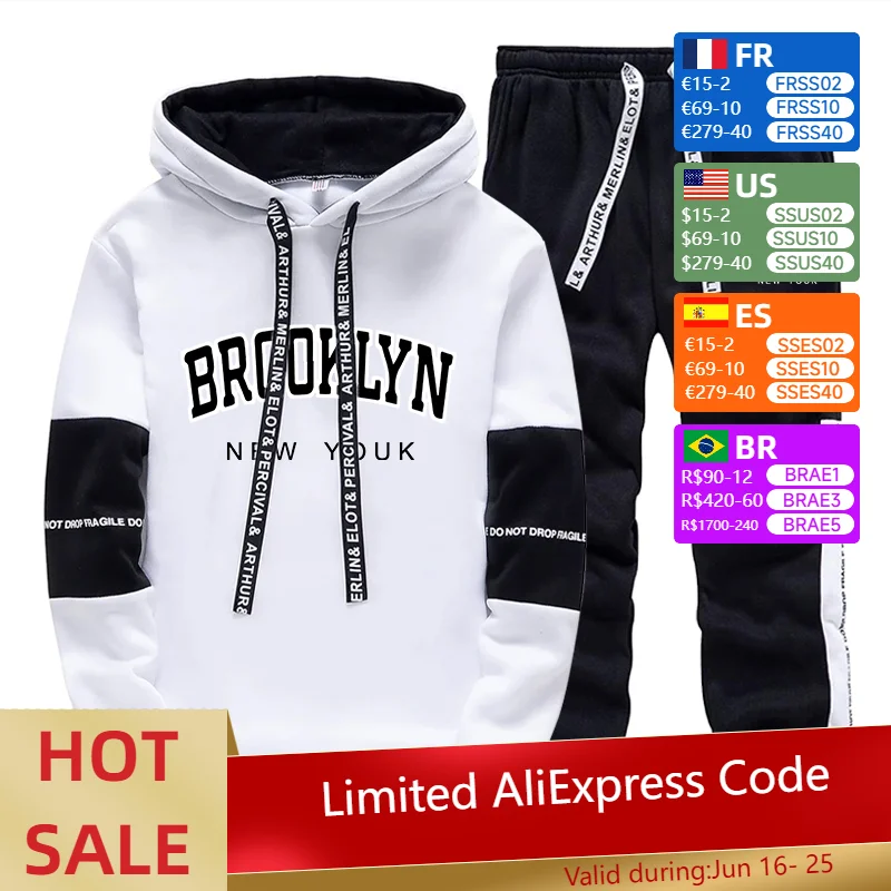 Brooklyn American Sweatshirt 2pcs Set Mens Casual Sports Hooded Jogging Suit Autumn Winter High Quality Hoodies and Sweatpants
Brooklyn American Sweatshirt 2pcs Set Mens Casual Sports Hooded Jogging Suit Autumn Winter High Quality Hoodies and Sweatpants