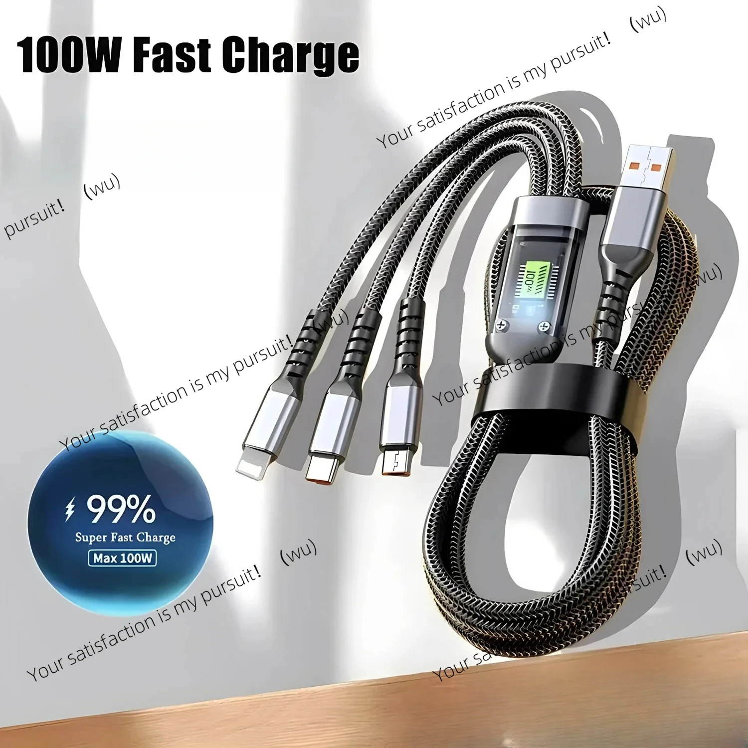 100W 3-in-1 Cables 5A Fast Charging USB To Type-C Micro Wire Data Cord For Quick Charge USB Type C Cable
100W 3-in-1 Cables 5A Fast Charging USB To Type-C Micro Wire Data Cord For Quick Charge USB Type C Cable