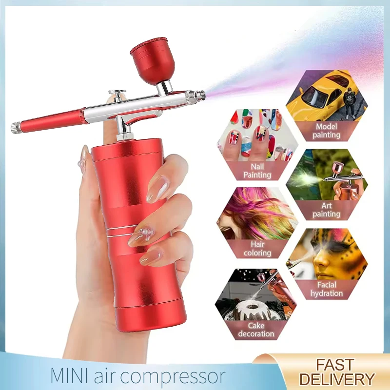 Face Oxygen Sprayer Mini Air Compressor Kit Air Brush Spray Gun Spray Gun Nail Art Tattoo Process Nano Fog Spray
Face Oxygen Sprayer Mini Air Compressor Kit Air Brush Spray Gun Spray Gun Nail Art Tattoo Process Nano Fog Spray
