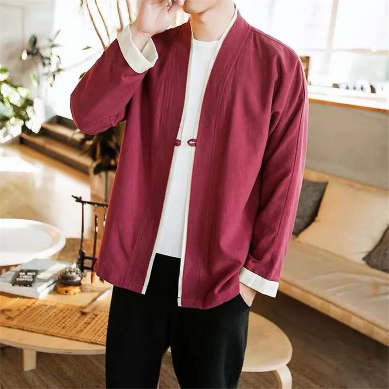 Черный, серый, винно-красный, хлопковый льняной тонкий кардиган, большой размер, повседневные свободные рубашки, мужской винтажный кардиган в стиле Харадзюку, Camisas de hombre
Черный, серый, винно-красный, хлопковый льняной тонкий кардиган, большой размер, повседневные свободные рубашки, мужской винтажный кардиган в стиле Харадзюку, Camisas de hombre