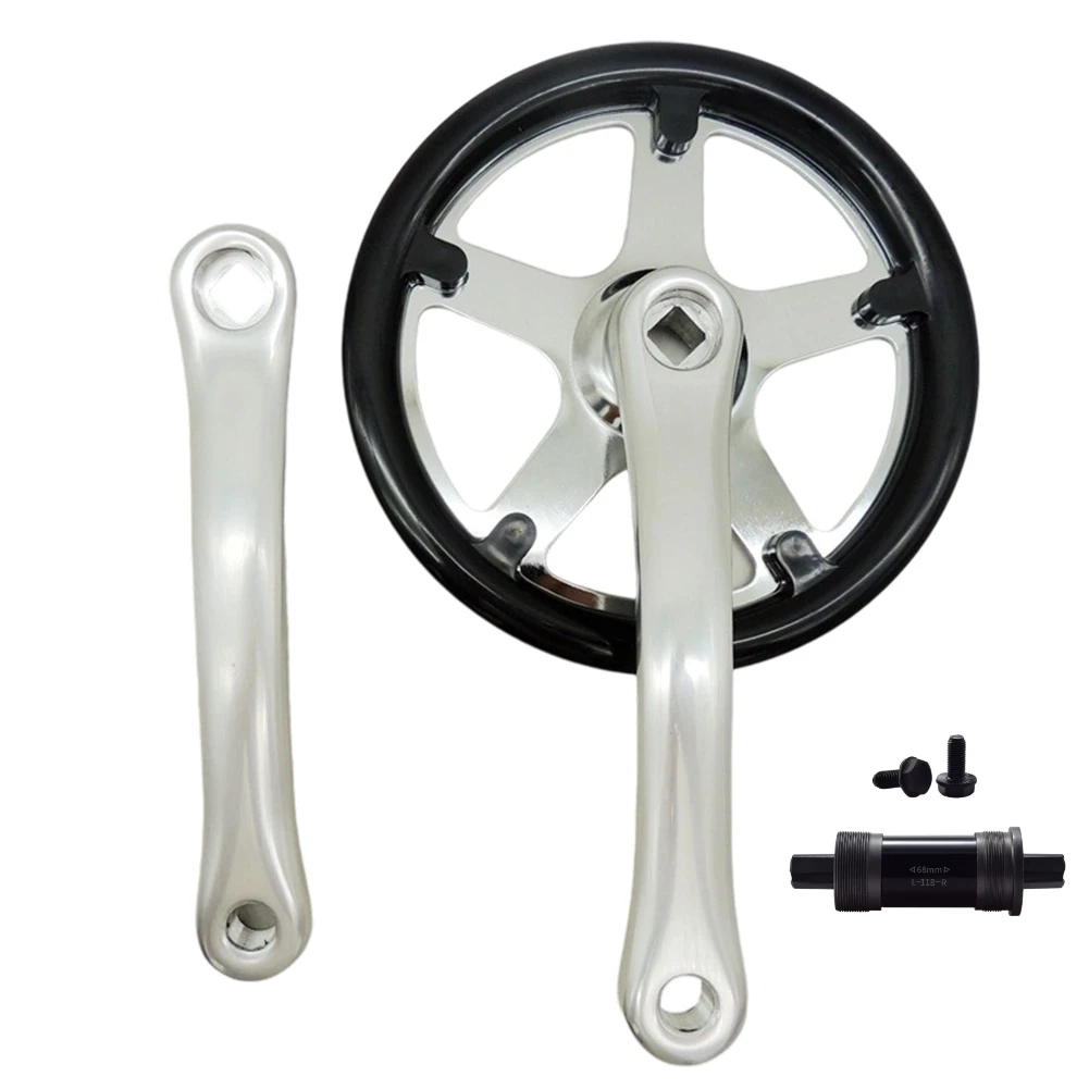 44T Folding Bicycle Chainring Crankset 170mm Square Hole Bottom Bracket For Single Speed And Variable Speed Replacement Parts
44T Folding Bicycle Chainring Crankset 170mm Square Hole Bottom Bracket For Single Speed And Variable Speed Replacement Parts