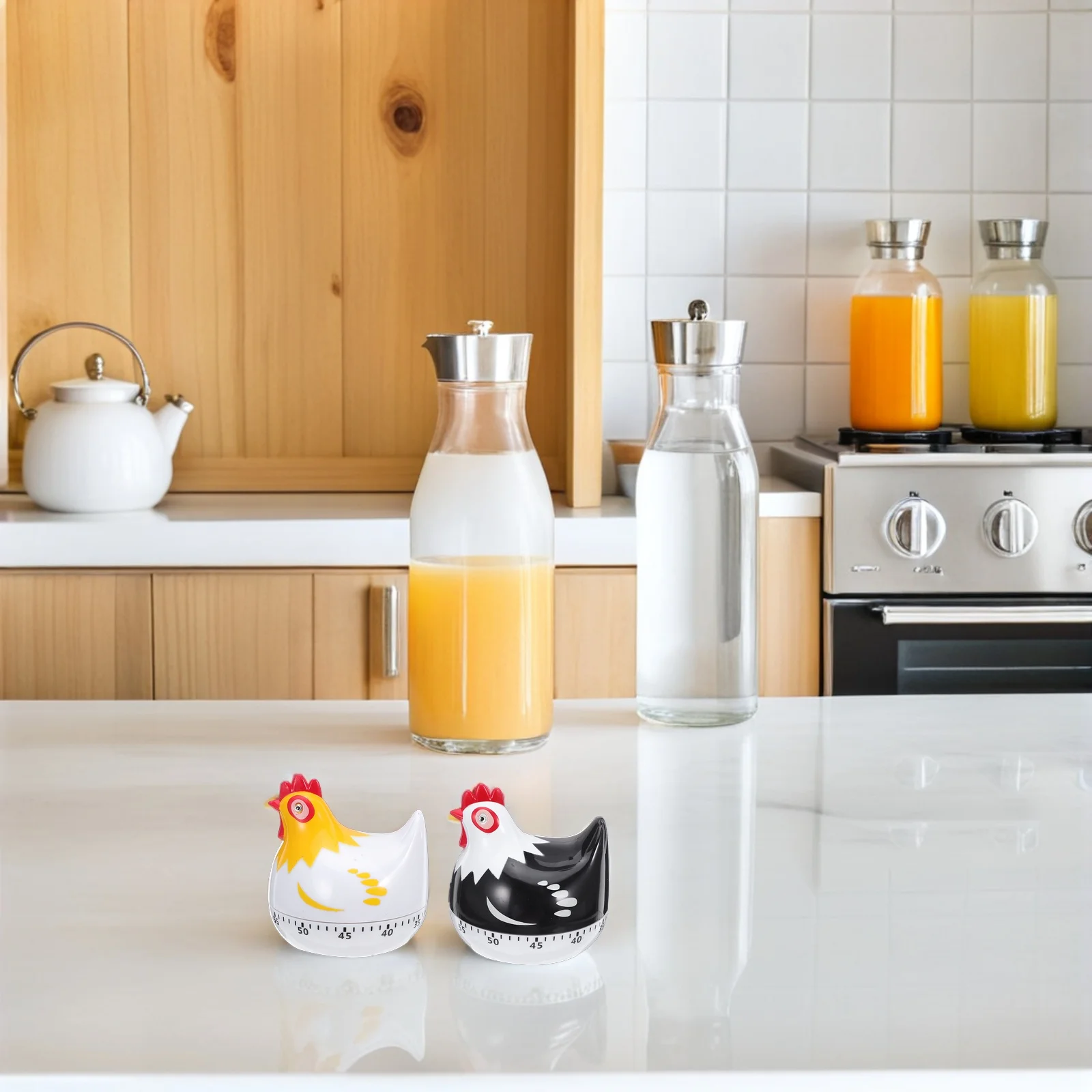 2pcs Cartoon Hen Shape Mechanical Kitchen Baking Accessories Cooking Timer Home Plastic Timer For Learning Reminder
2pcs Cartoon Hen Shape Mechanical Kitchen Baking Accessories Cooking Timer Home Plastic Timer For Learning Reminder