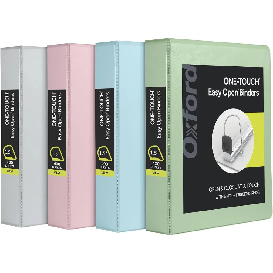 3-кольцевые папки для школы 1,5-дюймовые ONETouch Easy Open D-образные кольца 3-сторонние крышки для папок Xtralife Шарнир с антипригарным покрытием, без ПВХ
3-кольцевые папки для школы 1,5-дюймовые ONETouch Easy Open D-образные кольца 3-сторонние крышки для папок Xtralife Шарнир с антипригарным покрытием, без ПВХ