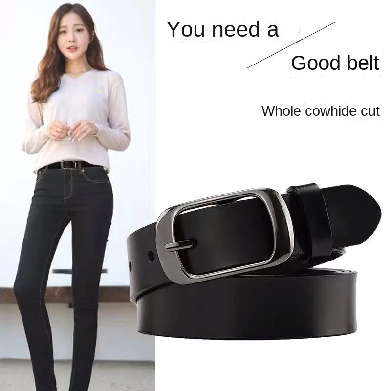 New Style Women Adjustable Genuine Leather Belt Pin Buckle Casual All-match Ladies Belts Designer High Quality Woman's Belt 
New Style Women Adjustable Genuine Leather Belt Pin Buckle Casual All-match Ladies Belts Designer High Quality Woman's Belt