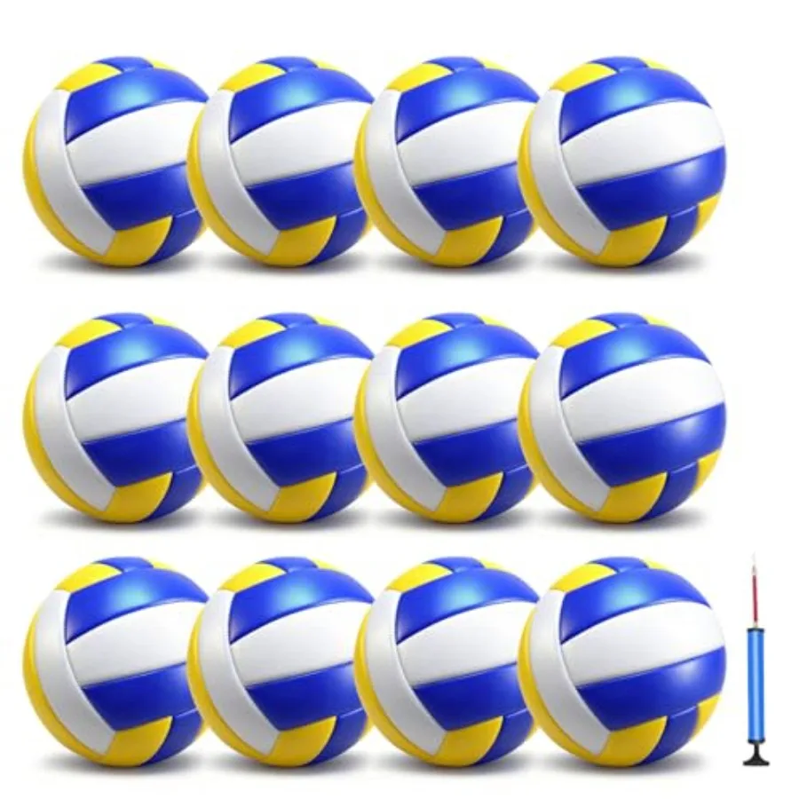 12 Pack Regulation Size 5 Volleyballs for Women and Men, Outdoor or Indoor, with Pump
12 Pack Regulation Size 5 Volleyballs for Women and Men, Outdoor or Indoor, with Pump