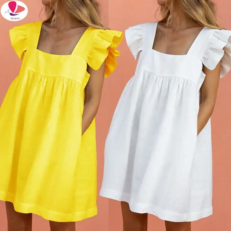 APIPEE 2024 Women Summer Sexy Dress Square Neck Solid Color Sexy Women Cute Dress Elegant Women Clothes Vestidos
APIPEE 2024 Women Summer Sexy Dress Square Neck Solid Color Sexy Women Cute Dress Elegant Women Clothes Vestidos