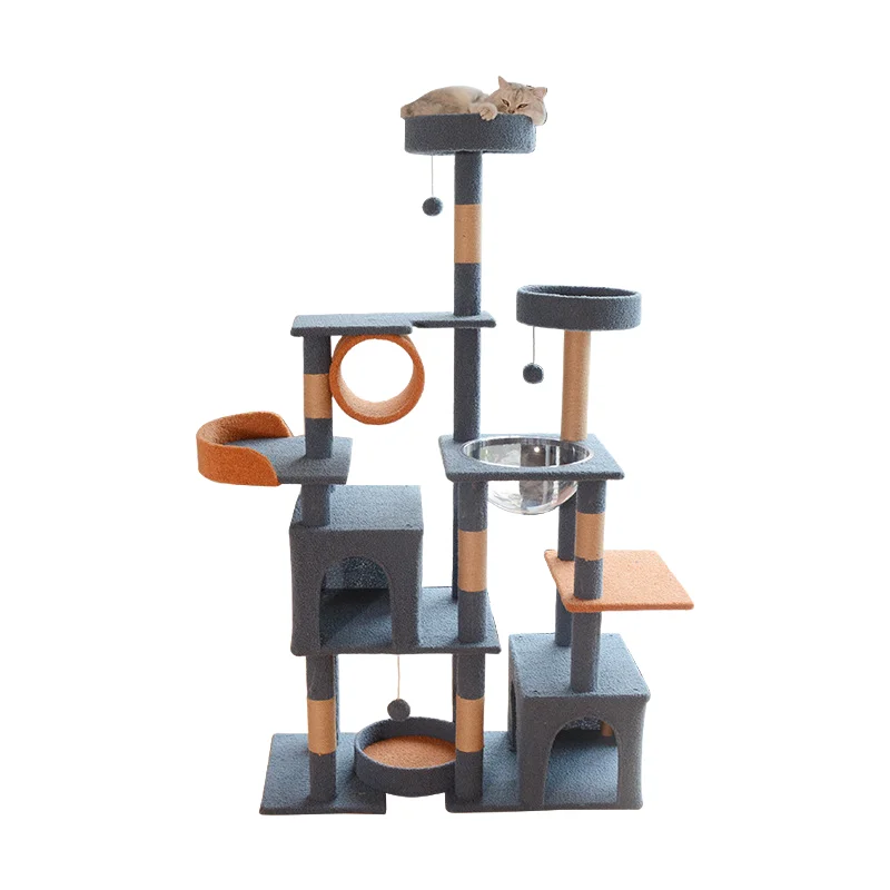 Castle Villa Large Wood Cat Tree Tower Heavy Duty with 3 Condo Climbing Types and Sisal Scratching Posts for Christmas
Castle Villa Large Wood Cat Tree Tower Heavy Duty with 3 Condo Climbing Types and Sisal Scratching Posts for Christmas