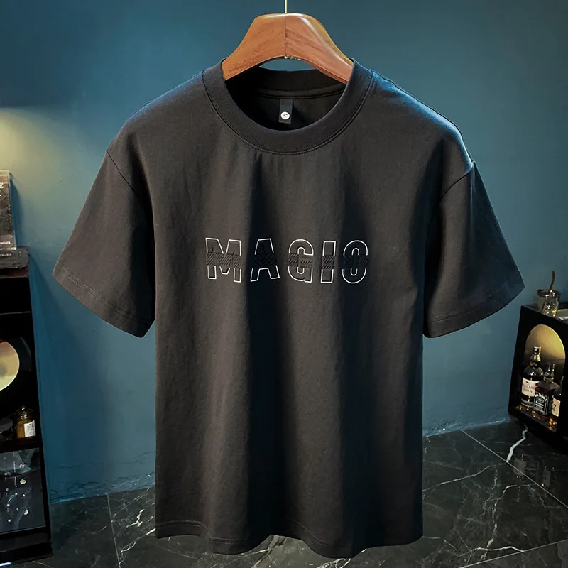 Solid color short sleeved T-shirt for men in summer 2025, new oversized loose casual base shirt, thin breathable top
Solid color short sleeved T-shirt for men in summer 2025, new oversized loose casual base shirt, thin breathable top
