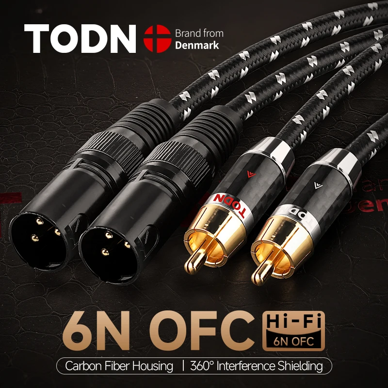 Todn 1 pair high end hi-fi audio cable 2RCA to 2XLR male gold plated plug ofc stereo cable
Todn 1 pair high end hi-fi audio cable 2RCA to 2XLR male gold plated plug ofc stereo cable