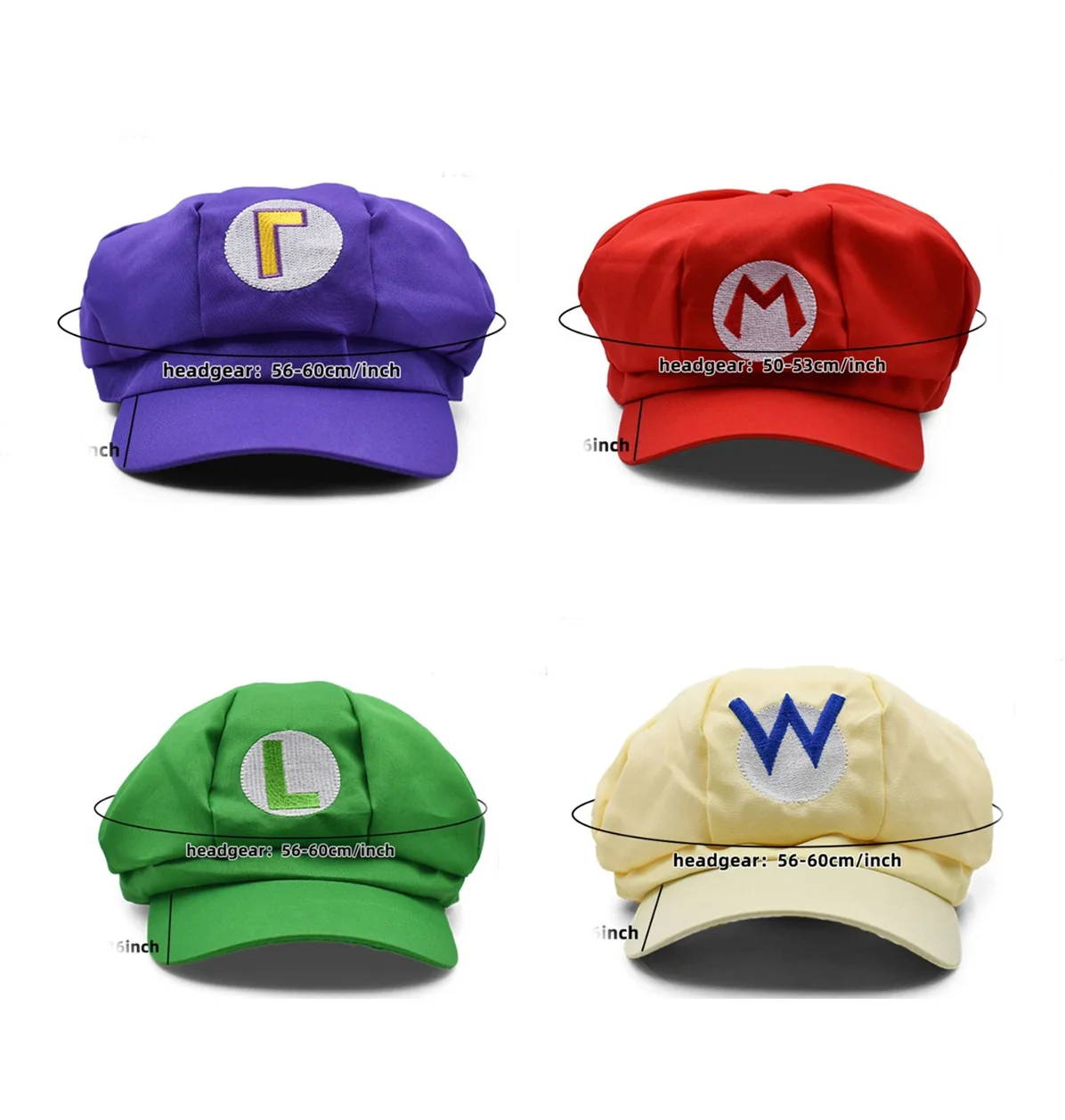Super Luigi & Mario Hats, Anime Cosplay & Party Costume Accessories, Cute Colorful Caps, Gifts for Adults and Kids
Super Luigi & Mario Hats, Anime Cosplay & Party Costume Accessories, Cute Colorful Caps, Gifts for Adults and Kids