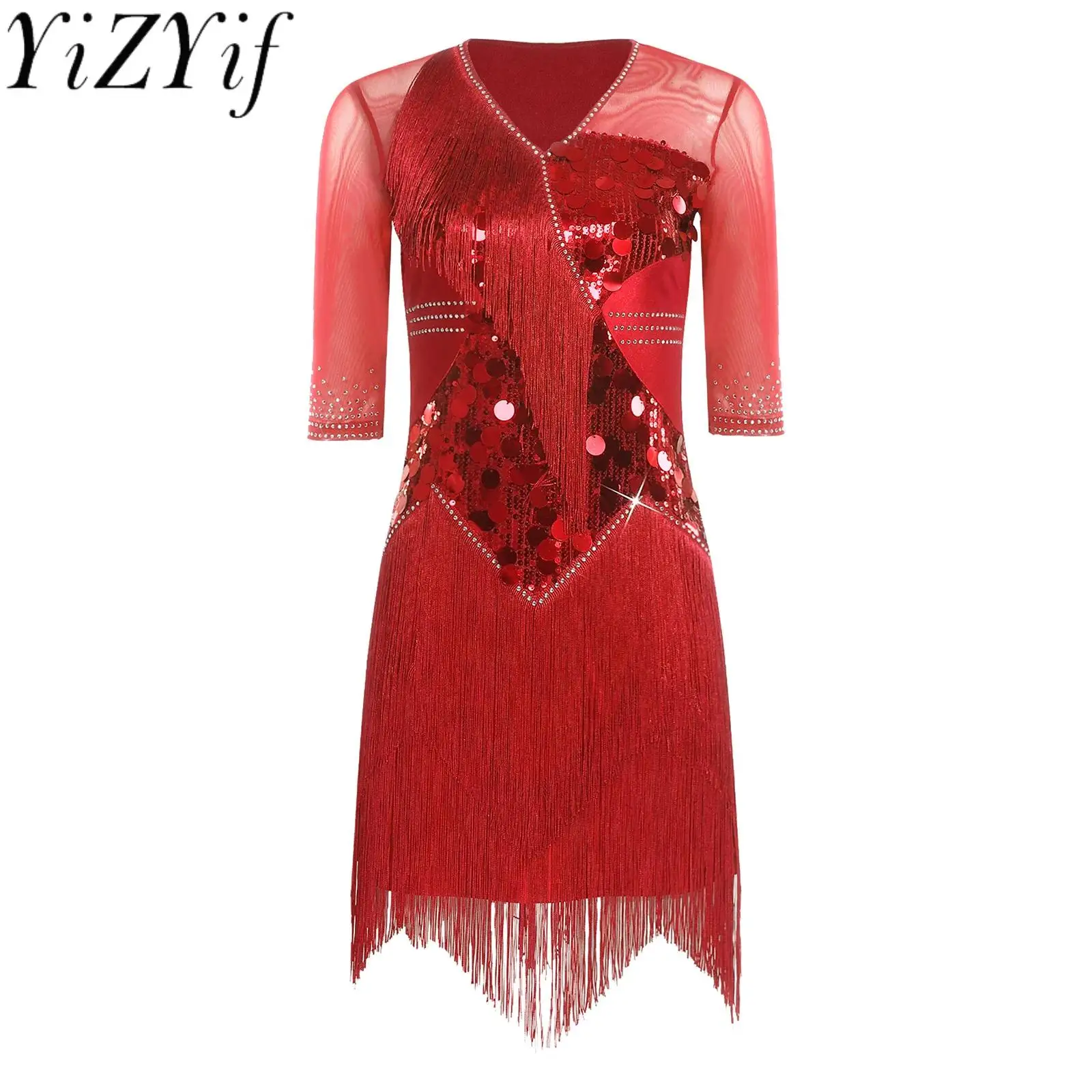 Женское платье с бахромой и блестками для латинского ча-ча, джаза, танго, танцевальное платье с короткими рукавами, прозрачное платье для танго, сальсы, самбы, танцевальная одежда
Женское платье с бахромой и блестками для латинского ча-ча, джаза, танго, танцевальное платье с короткими рукавами, прозрачное платье для танго, сальсы, самбы, танцевальная одежда