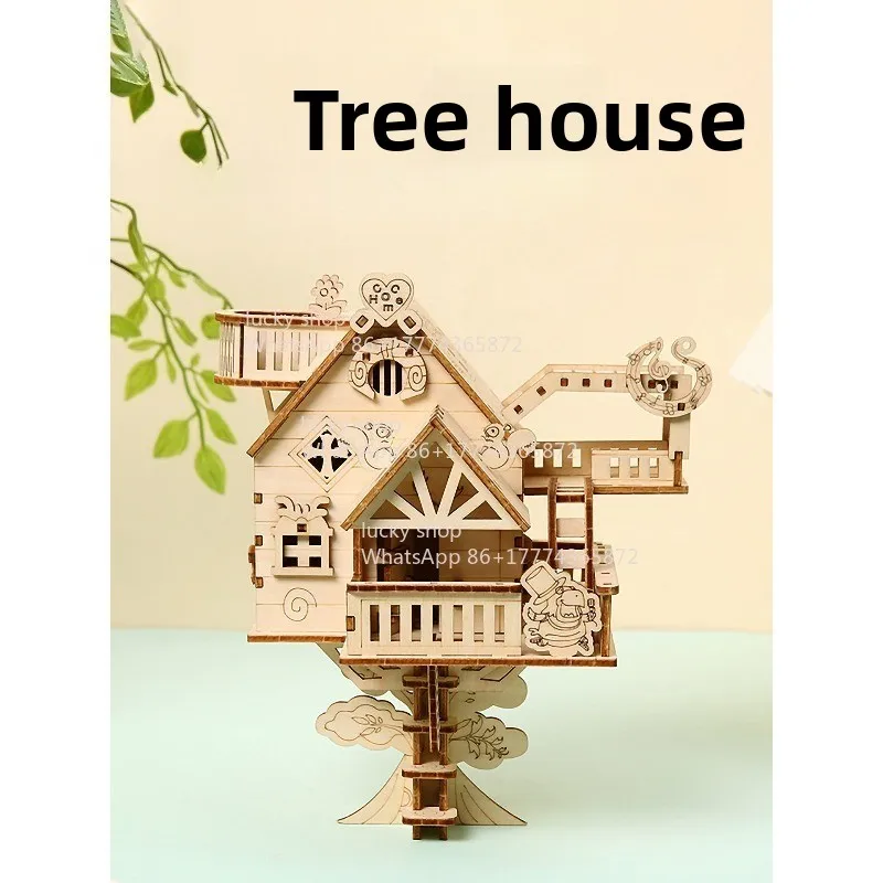 Wooden Tree House Model | Fairy Tale Decor for Desktop & Shelf Display
Wooden Tree House Model | Fairy Tale Decor for Desktop & Shelf Display