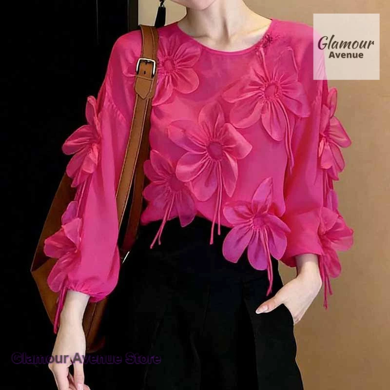 French-designed three-dimensional flower long-sleeved blouse women's spring and summer new loose age-reducing casual shirt
French-designed three-dimensional flower long-sleeved blouse women's spring and summer new loose age-reducing casual shirt