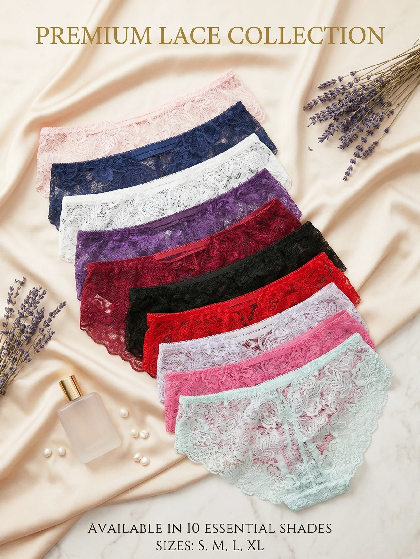 10 PCS/Set Women's Lace Panties Sexy Lace Female Underwear Low Rise Floral Sheer Panties
10 PCS/Set Women's Lace Panties Sexy Lace Female Underwear Low Rise Floral Sheer Panties