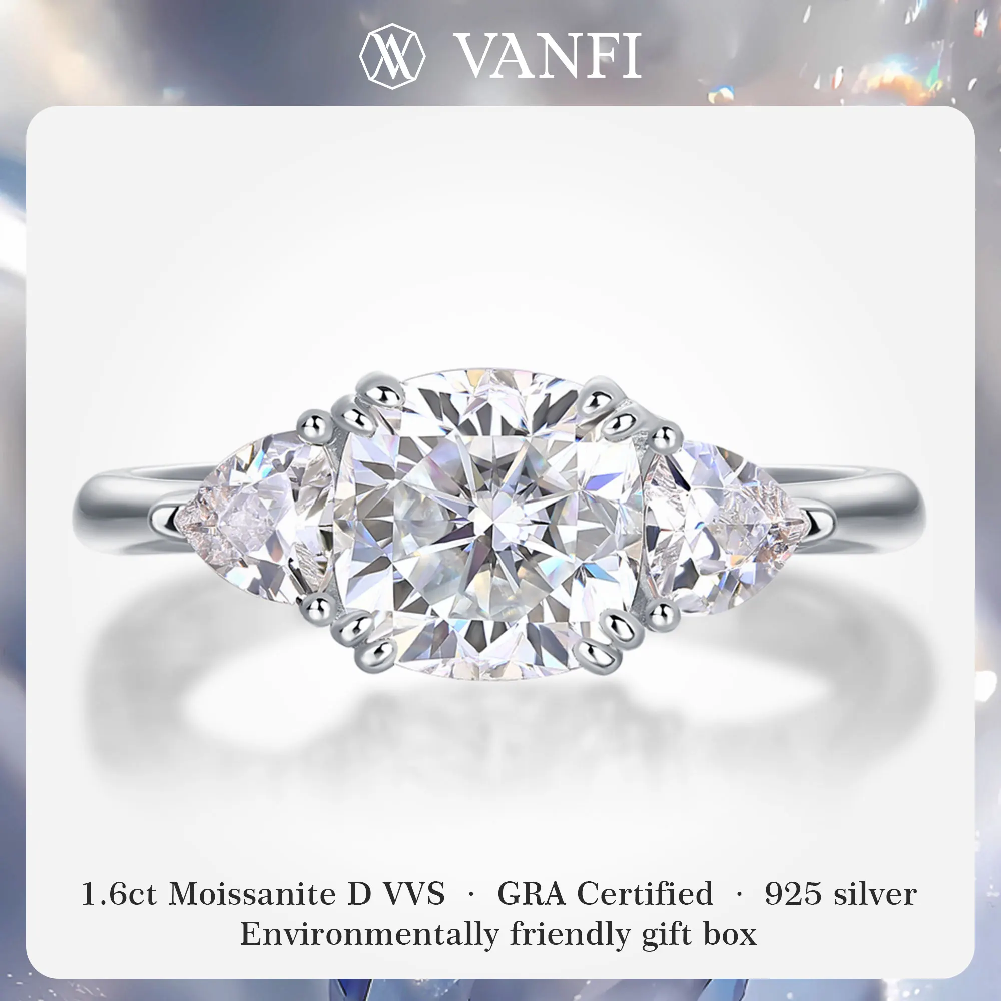 Kfvanfi 1,6 карата женское кольцо с муассанитом, сверкающее лабораторное бриллиантовое свадебное обручальное кольцо из стерлингового серебра 925 пробы, белое изысканное ювелирное изделие
Kfvanfi 1,6 карата женское кольцо с муассанитом, сверкающее лабораторное бриллиантовое свадебное обручальное кольцо из стерлингового серебра 925 пробы, белое изысканное ювелирное изделие