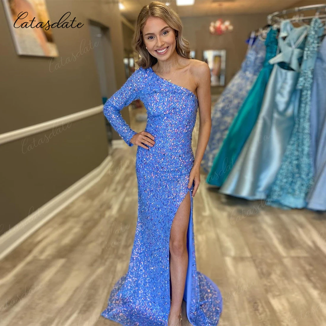 Catasdate Sequins Evening Dresses Shiny Party Dresses for Women Mermaid Prom Dresses Formal Occasion Dresses vestido de noche
Catasdate Sequins Evening Dresses Shiny Party Dresses for Women Mermaid Prom Dresses Formal Occasion Dresses vestido de noche