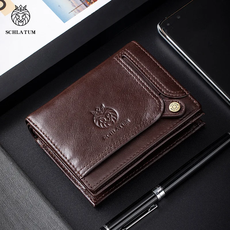 First layer cowhide RFID anti-theft brush, leather vertical wallet, multi-card position men's short wallet, retro fashion, simpl
First layer cowhide RFID anti-theft brush, leather vertical wallet, multi-card position men's short wallet, retro fashion, simpl