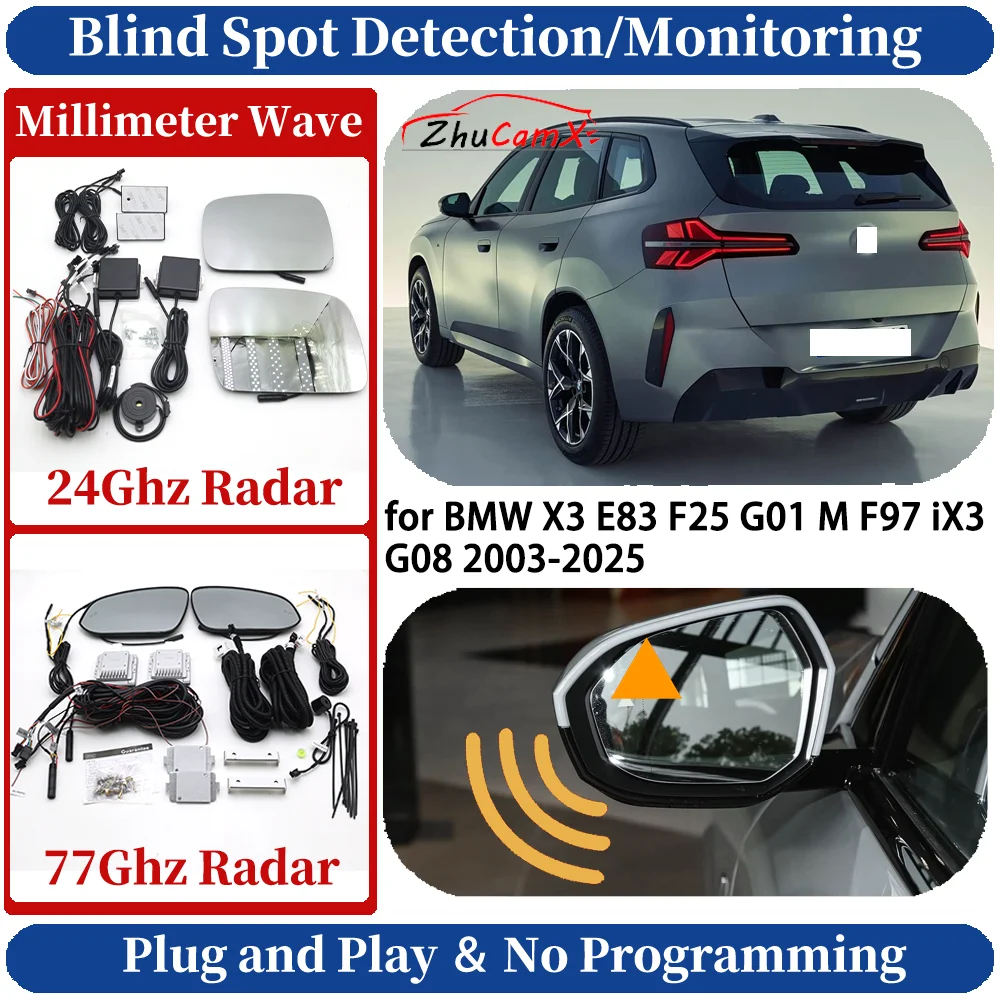 Blind Spot Monitoring/Detection System for BMW X3 E83 F25 G01 M F97 iX3 G08 Night Driving Side Lane Change Safe Driving Assist
Blind Spot Monitoring/Detection System for BMW X3 E83 F25 G01 M F97 iX3 G08 Night Driving Side Lane Change Safe Driving Assist