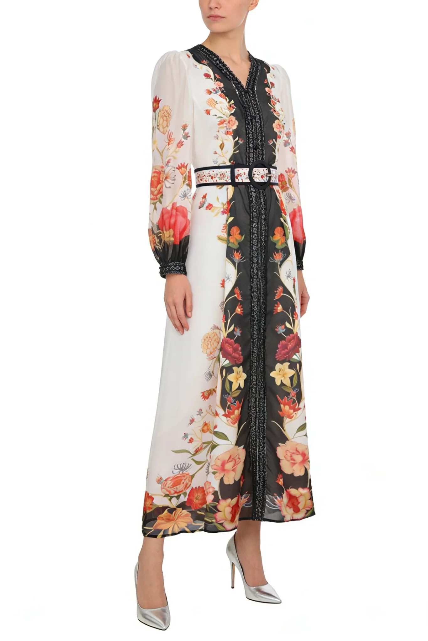 Elegant Floral Long Sleeve Maxi Dress Shirt Single-Breasted Printed Belt Chiffon Women's Evening Robe Summer Autumn
Elegant Floral Long Sleeve Maxi Dress Shirt Single-Breasted Printed Belt Chiffon Women's Evening Robe Summer Autumn