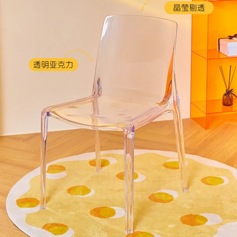 Nordic Acrylic Dining Chair with Backrest Small Apartment Simple Plastic Chair Modern Net Red Ins Milk Tea Shop
Nordic Acrylic Dining Chair with Backrest Small Apartment Simple Plastic Chair Modern Net Red Ins Milk Tea Shop