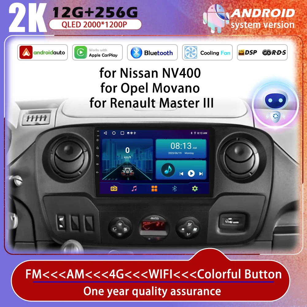 Автомобильный Android 14 для Renault Master Nissan NV400 Opel Movano 2010-2021 навигация сенсорный экран мультимедийный плеер головное устройство GPS
Автомобильный Android 14 для Renault Master Nissan NV400 Opel Movano 2010-2021 навигация сенсорный экран мультимедийный плеер головное устройство GPS