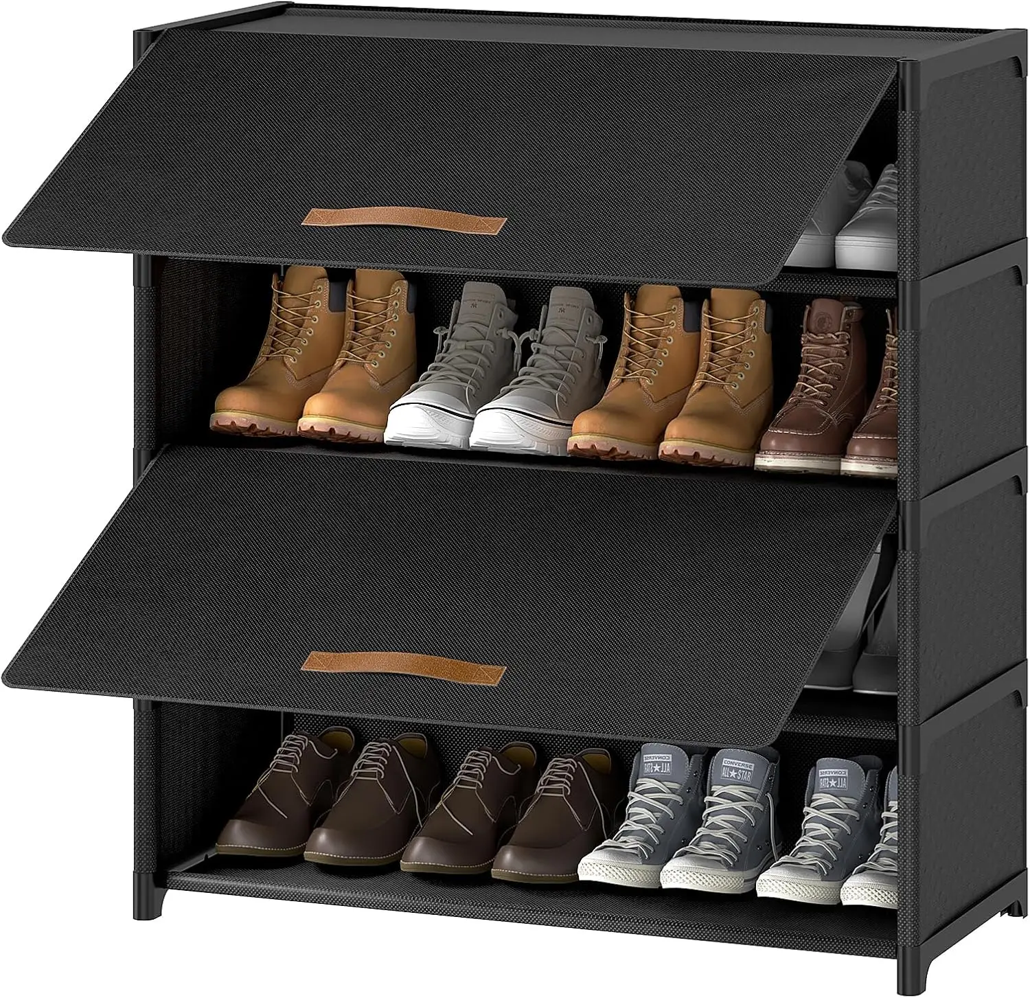 Shoe Rack, 5 Tier Shoe Storage Cabinet with Door 20 Pair Plastic Shoe Shelves Organizer for Closet, Entryway, Hallway,
Shoe Rack, 5 Tier Shoe Storage Cabinet with Door 20 Pair Plastic Shoe Shelves Organizer for Closet, Entryway, Hallway,