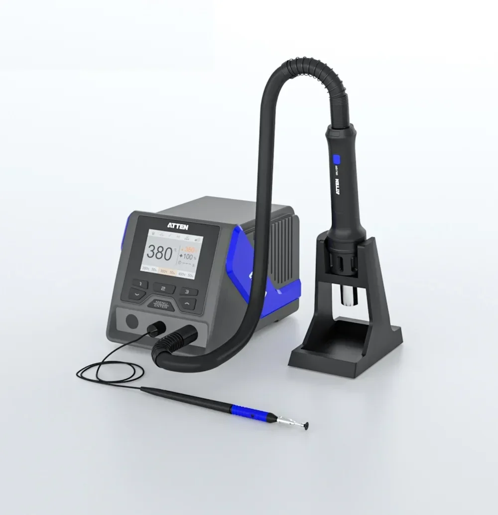 ATTEN GT-8102A 1000W Intelligent High Power Hot Air Rework Station With Vacuum Suction Pen Desoldering Hot Air Welding Tool
ATTEN GT-8102A 1000W Intelligent High Power Hot Air Rework Station With Vacuum Suction Pen Desoldering Hot Air Welding Tool