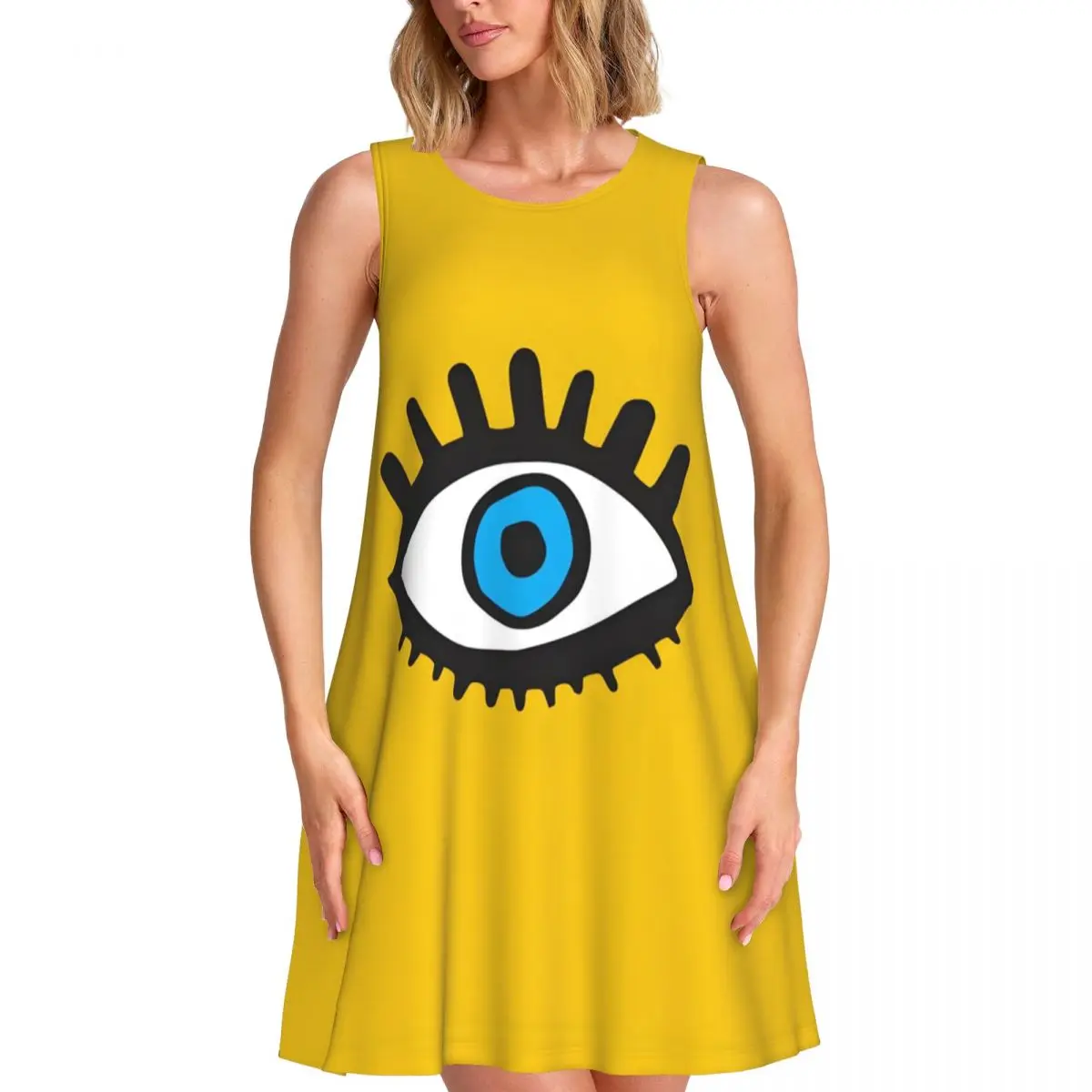 Custom For Travels Ferragnies Eyes C-Chiara Women's Sleeveless Dress For Beach Beach Casual Sleeveless Dress
Custom For Travels Ferragnies Eyes C-Chiara Women's Sleeveless Dress For Beach Beach Casual Sleeveless Dress