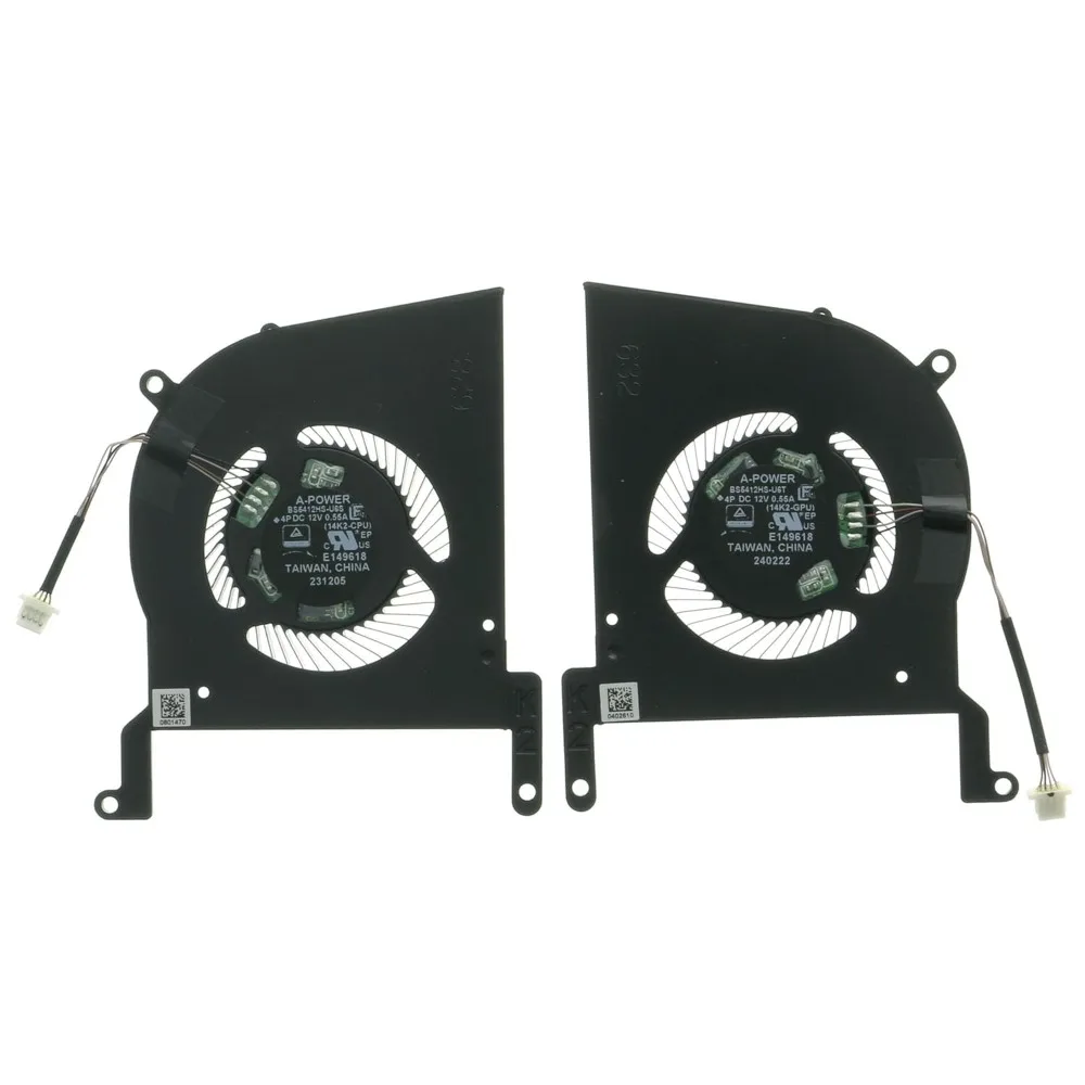 CPU GPU Cooling Fan for MSI 14K2 Stealth 14 AI Studio A1V A13UDX A13VE A13VF A13VG BS5412HS-U6H U6L U6S U6T DC12V 0.55A 4-Pin
CPU GPU Cooling Fan for MSI 14K2 Stealth 14 AI Studio A1V A13UDX A13VE A13VF A13VG BS5412HS-U6H U6L U6S U6T DC12V 0.55A 4-Pin