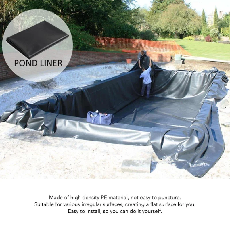 Black Pond Liner PE Durable Pond Liner For Waterfall Fish Ponds Garden Fountain
Black Pond Liner PE Durable Pond Liner For Waterfall Fish Ponds Garden Fountain