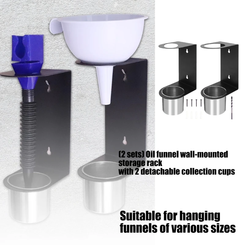 Heavy Duty Steel Oil Funnel Support With 2 Detachable Containers For Tool Arrangement M4YD
Heavy Duty Steel Oil Funnel Support With 2 Detachable Containers For Tool Arrangement M4YD