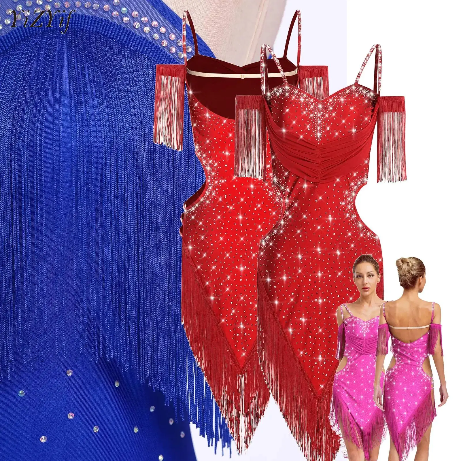 Latin Dance Fringe Dress Women Cutout Back Cha-Cha Tango Performance Clothing Tango Chacha Latin Dancing Professional Dresses
Latin Dance Fringe Dress Women Cutout Back Cha-Cha Tango Performance Clothing Tango Chacha Latin Dancing Professional Dresses