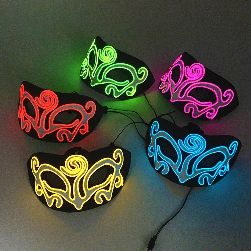 LED Thread Queen Half Face Mask Night Club Masquerade Evening Party Costume Prop Glowing Dance Fashion Mask LED Party Supplies
LED Thread Queen Half Face Mask Night Club Masquerade Evening Party Costume Prop Glowing Dance Fashion Mask LED Party Supplies
