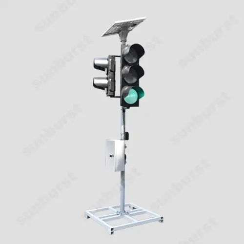 Line Crosswalk Pedestrian Button Solar Traffic Light System