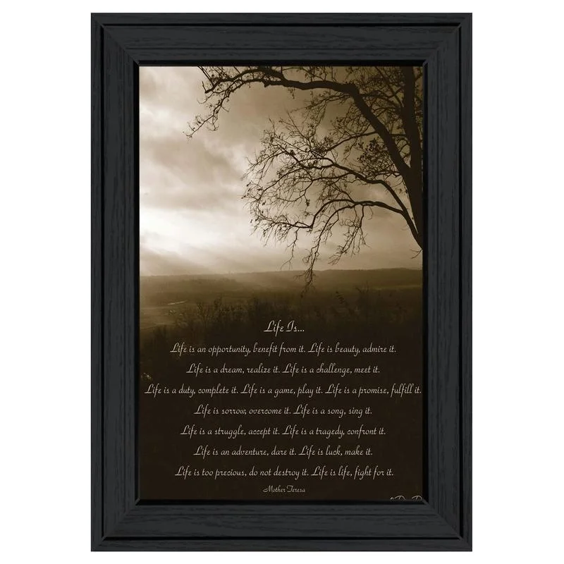 Life Is by Dee Dee Ready to Hang Framed Print Black Frame
Life Is by Dee Dee Ready to Hang Framed Print Black Frame