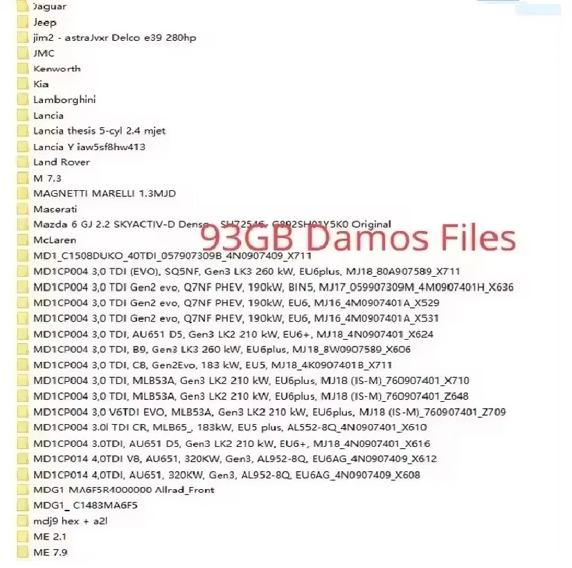 Newest ECU Programming Tool Winols 4.7 Software+ 93GB Damos Files +ECM TITANIUM 26100+ Immo Service Tool V1.2+Install Video Guid
Newest ECU Programming Tool Winols 4.7 Software+ 93GB Damos Files +ECM TITANIUM 26100+ Immo Service Tool V1.2+Install Video Guid