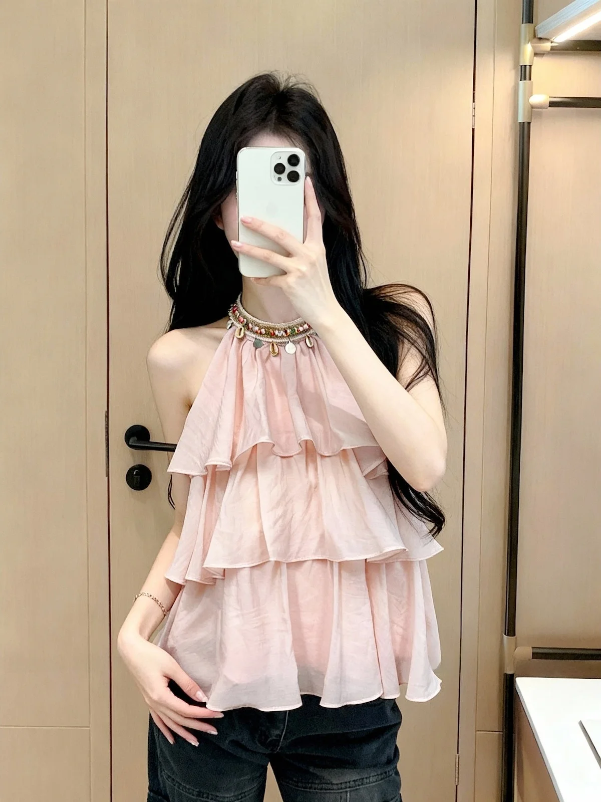Vaion Sle off oulder Ruffle Hem Vest Women's Svel Doll irt Top Spring Summer New Slimming Beautiful round Ne
Vaion Sle off oulder Ruffle Hem Vest Women's Svel Doll irt Top Spring Summer New Slimming Beautiful round Ne