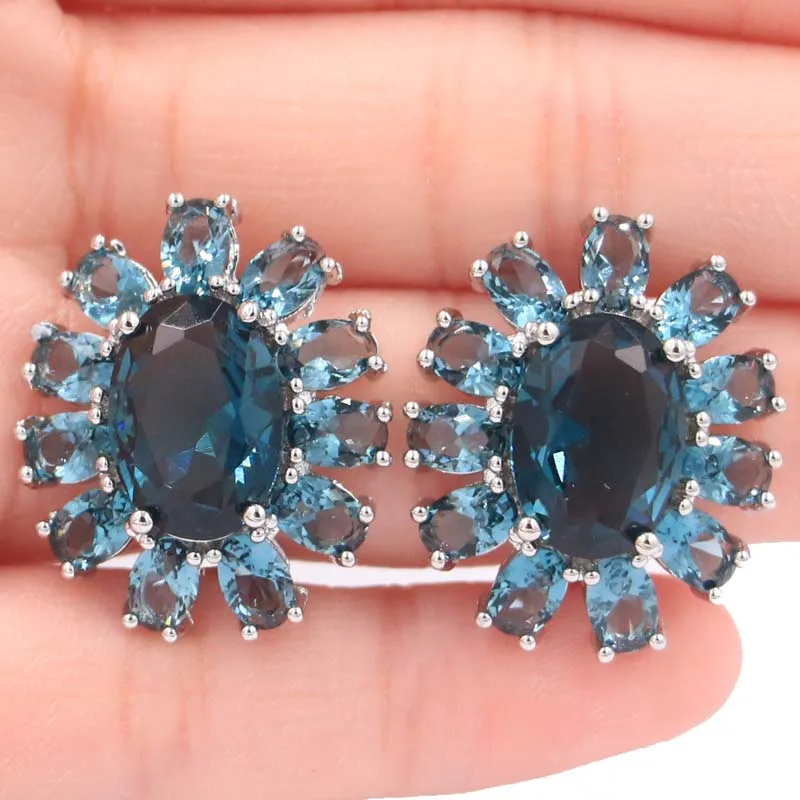 9.3g 925 Solid Sterling Silver Earrings Customized Green Tsavorite Garnet London Blue Topaz Pink Kunzite Women Wedding
9.3g 925 Solid Sterling Silver Earrings Customized Green Tsavorite Garnet London Blue Topaz Pink Kunzite Women Wedding
