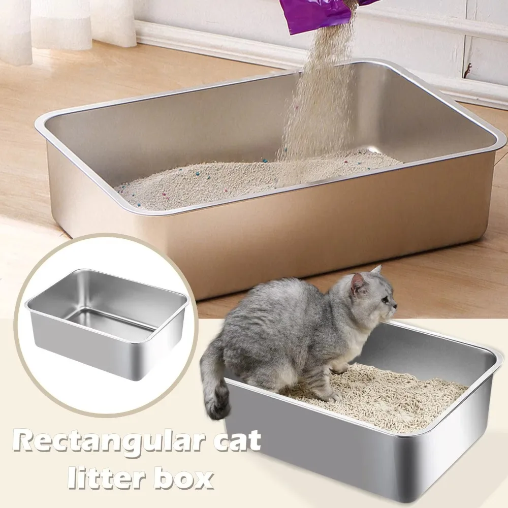 New Stainless Steel Cat Litter Box Large Capacity High Sided Cat potty Easy To Clean Pet Toilet Supplies Cat
New Stainless Steel Cat Litter Box Large Capacity High Sided Cat potty Easy To Clean Pet Toilet Supplies Cat