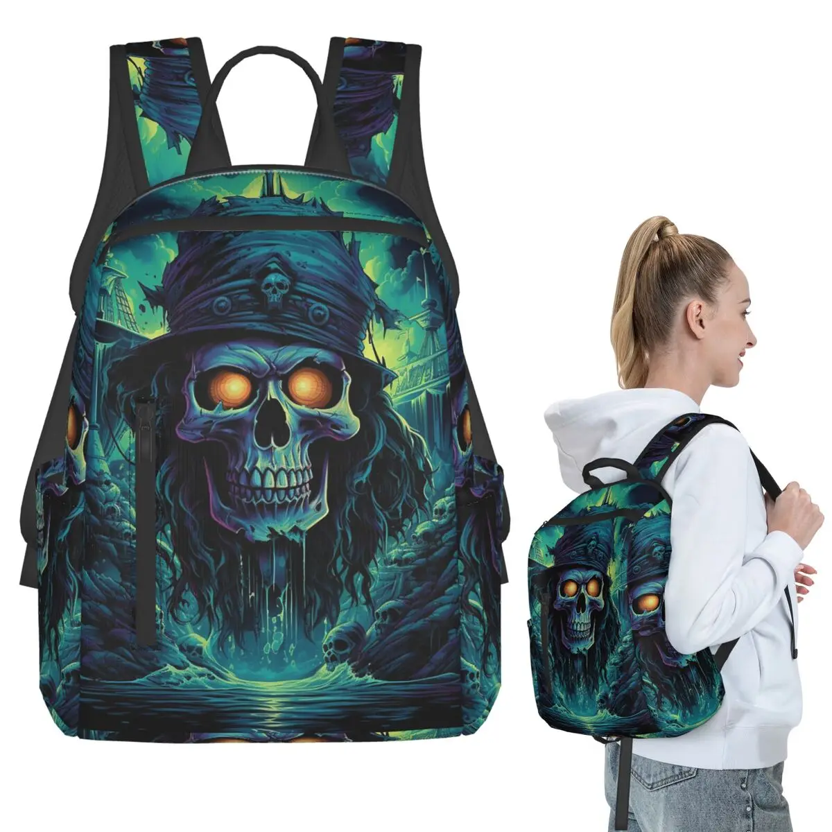 Gothic Pirate Skull Design Backpack Student BookBag Kids School Bag Laptop Shoulder Bags Boys Girls
Gothic Pirate Skull Design Backpack Student BookBag Kids School Bag Laptop Shoulder Bags Boys Girls