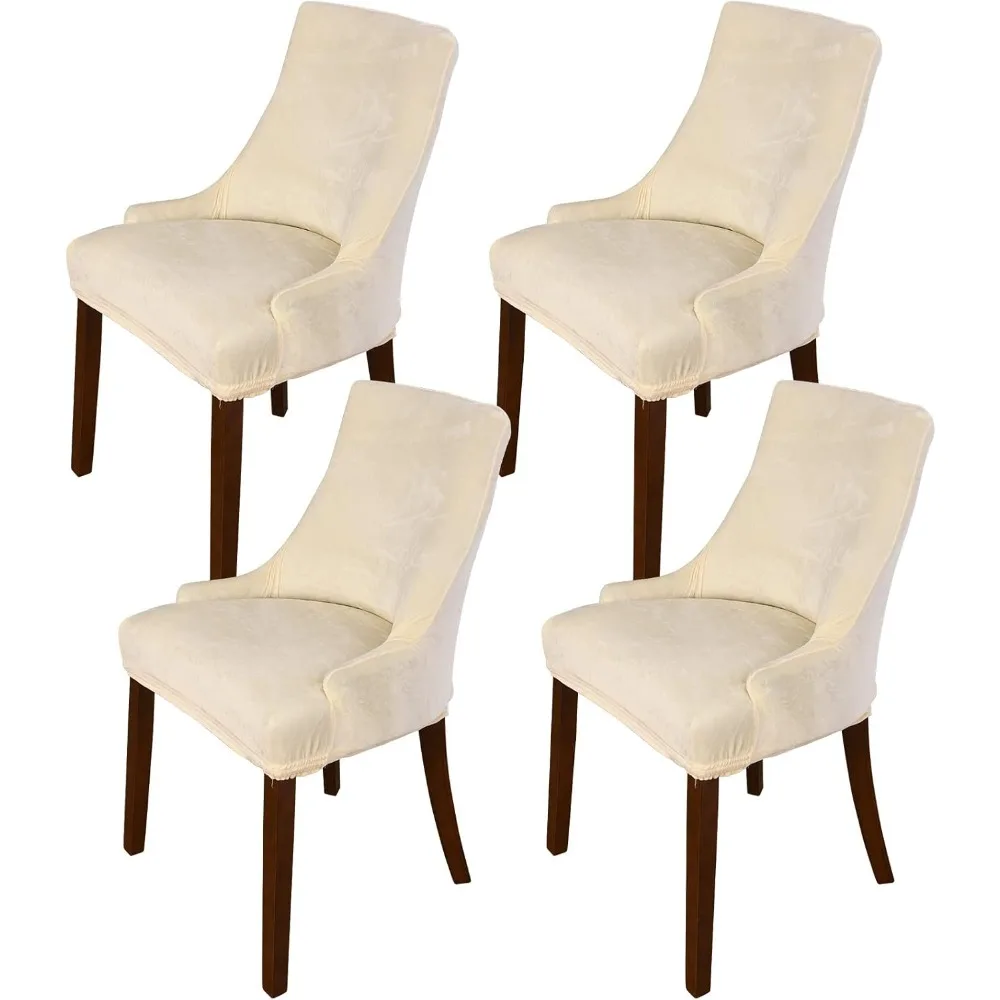 Растягивающийся моющийся бархатный чехол для стула со спинкой-крылышками для стульев для столовой с наклонными подлокотниками
Растягивающийся моющийся бархатный чехол для стула со спинкой-крылышками для стульев для столовой с наклонными подлокотниками