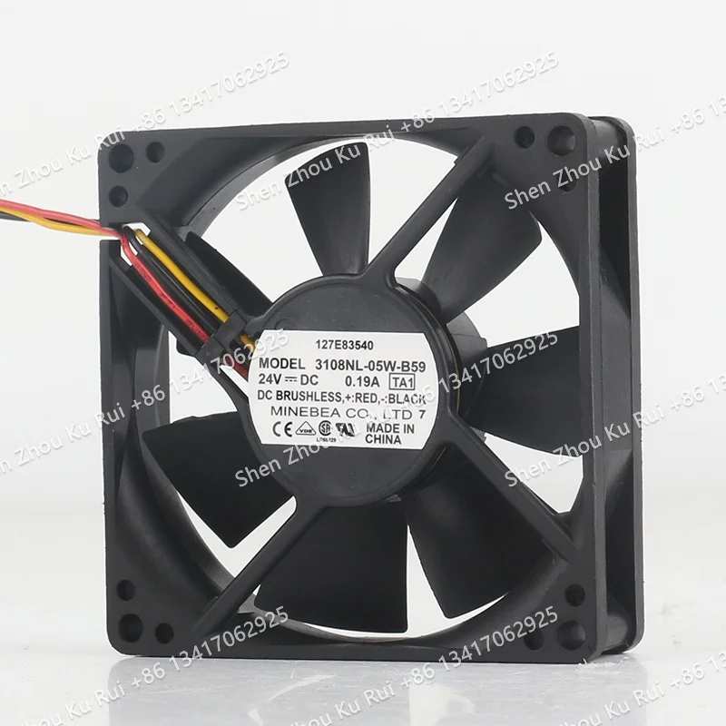 Original NMB 80X80X20MM 3108NL-05W-B59 DC24V 0.19A 8020 8cm three-wire frequency converter with cooling fan
Original NMB 80X80X20MM 3108NL-05W-B59 DC24V 0.19A 8020 8cm three-wire frequency converter with cooling fan