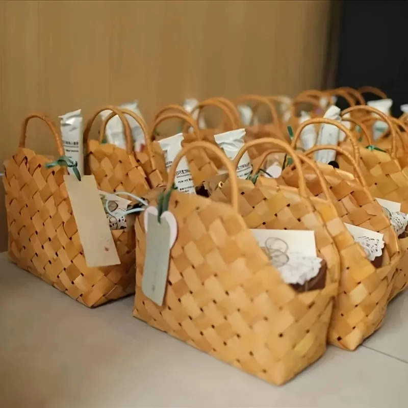 Set of 6 Wooden Woven Baskets Featuring Handles - Timeless Design, Versatile Storage Solutions for Home Decoration, Wedding Gifts, And Packaging, Finished in Natural Wood, Ideal for Home Decor And Organization, Shelf Gift Basket, Shelf Baskets
Set of 6 Wooden Woven Baskets Featuring Handles - Timeless Design, Versatile Storage Solutions for Home Decoration, Wedding Gifts, And Packaging, Finished in Natural Wood, Ideal for Home Decor And Organization, Shelf Gift Basket, Shelf Baskets