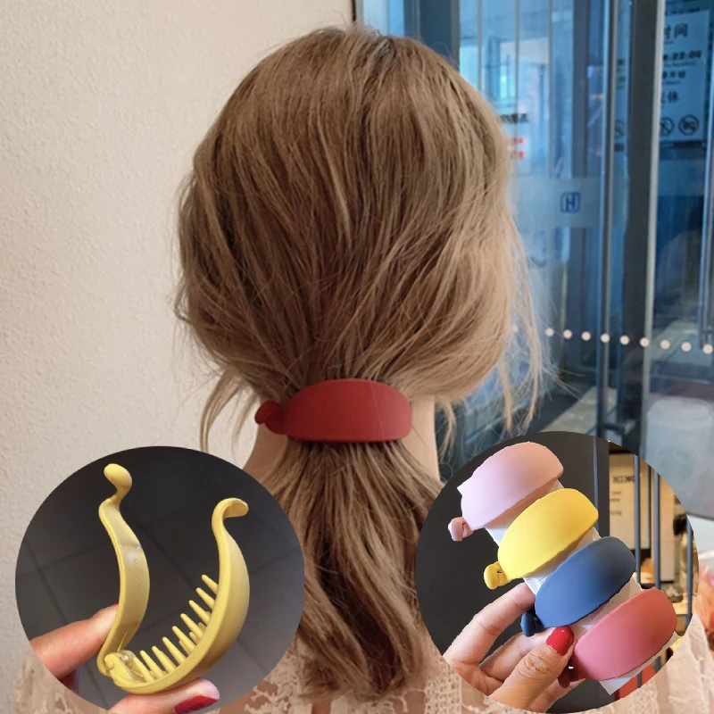 Fashion Large Size Hair Clips Women Girls Sweet Hair Claws Candy Colors Plastic Banana Shape Hairpins Ponytail Holder Headwear
Fashion Large Size Hair Clips Women Girls Sweet Hair Claws Candy Colors Plastic Banana Shape Hairpins Ponytail Holder Headwear